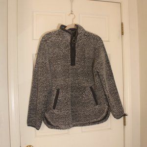 womens sherpa half zip jacket